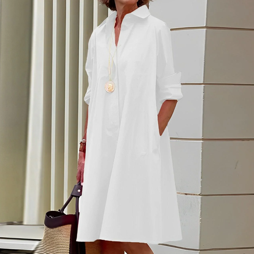 Variant image for Shirt Blouse Jurk | Jurken Dames voor Werk en Vrije Tijd | Anna-17