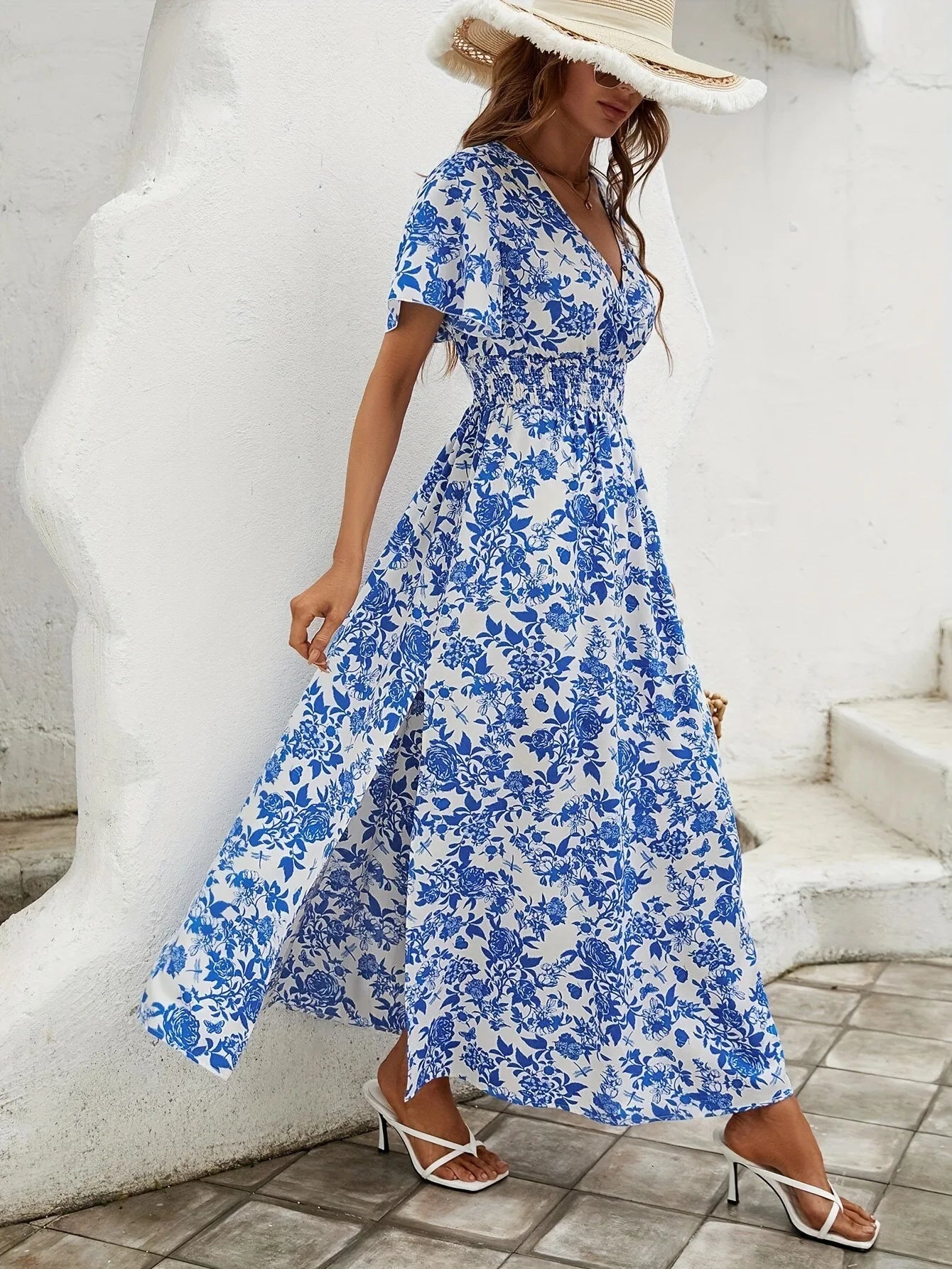 Stijlvolle Lange Jurk Dames Maxi-4