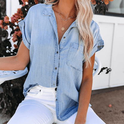 Variant image for Stijlvolle Spijker Blouse Dames-6