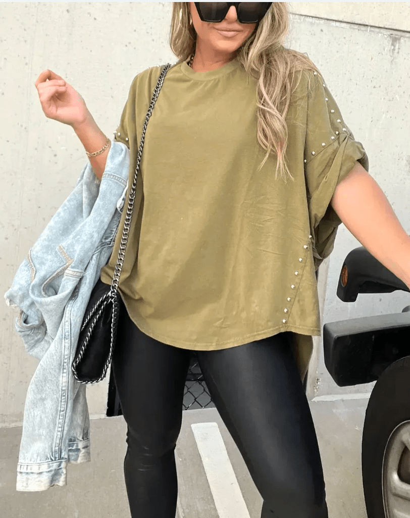 Variant image for Trendy Oversized Shirt Dames-11
